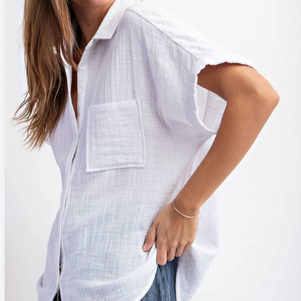 White Women's Casual Top